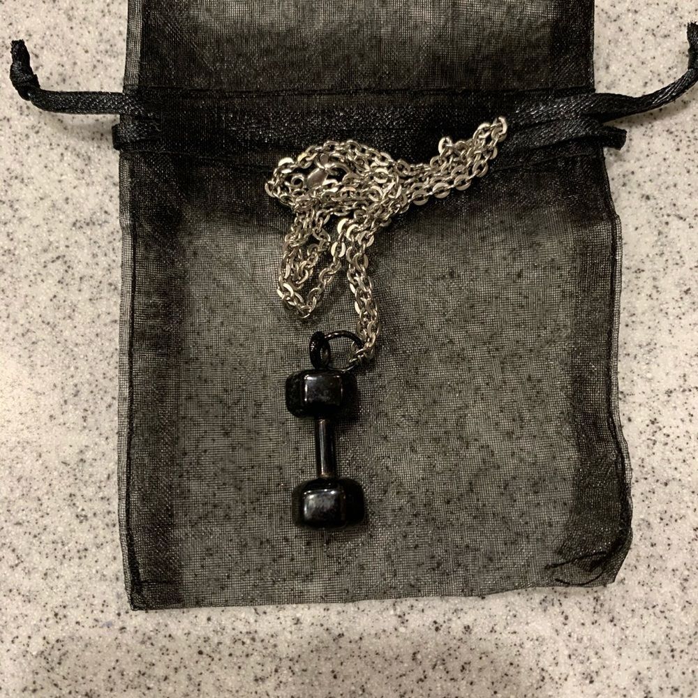 Barbell Necklace w Gift Bag!😍